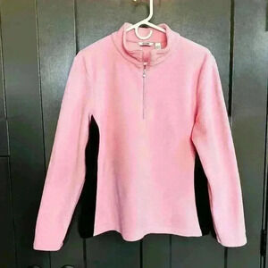 Izod Performance Fleece Pullover 3/4 Zip Up Mock Neck Size Large